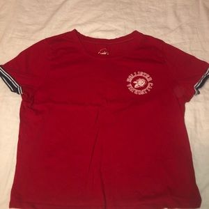 Hollister red cropped top